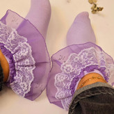 جوراب لبتوری یاسی دولایه روی سفید زیر یاسی
